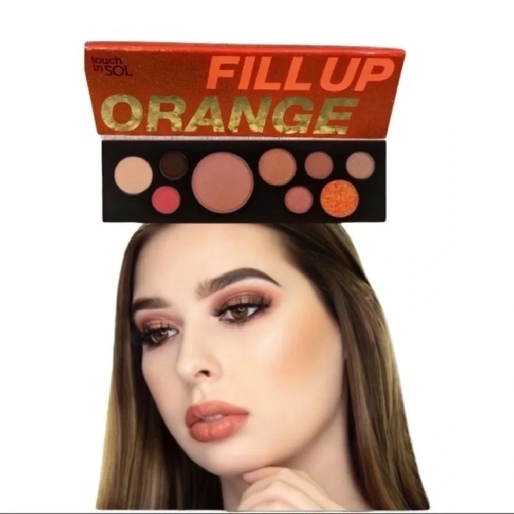 Touch‎ In SOL Fill Up Orange Eyeshadow Palette Makeup NEW